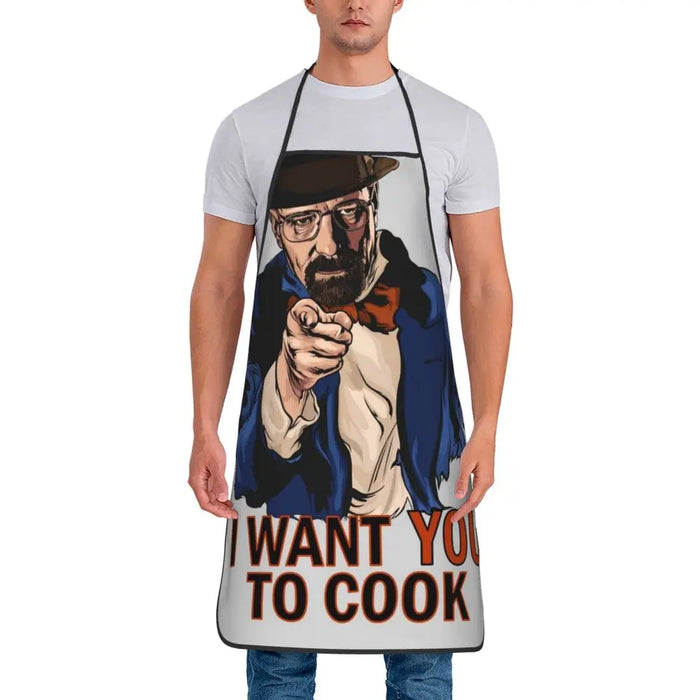 Funny Walter White Let S Cook Breaking Bad Bib Aprons Men Women Unisex Kitchen Chef Tablier Cuisine for Cooking Baking Gardening