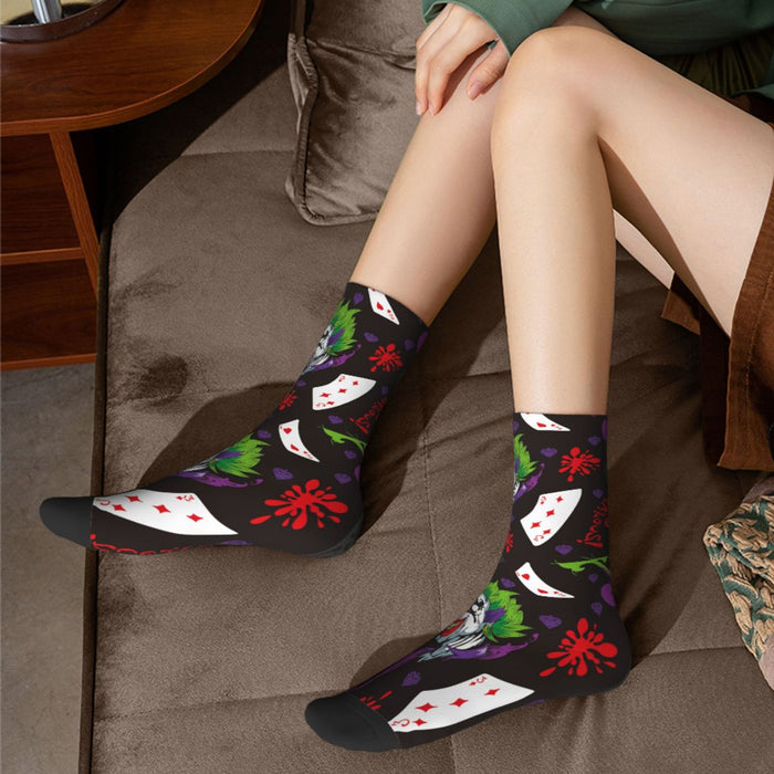 Joker And Card Clown Socks