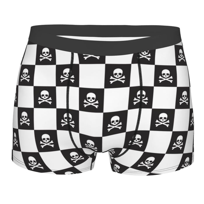 Custom Sexy Gothic Skeleton Death Skull Boxers Shorts Panties Men's Underpants Breathbale Briefs Underwear