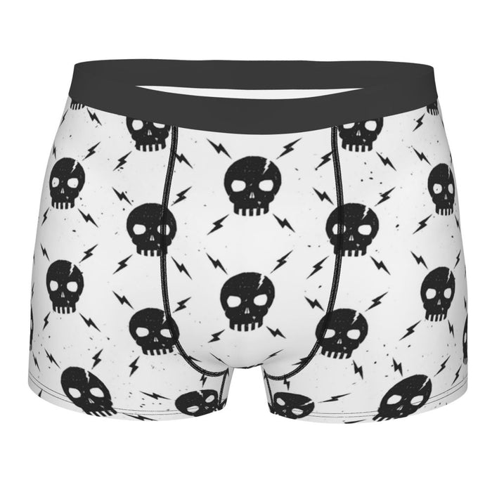 Custom Sexy Gothic Skeleton Death Skull Boxers Shorts Panties Men's Underpants Breathbale Briefs Underwear