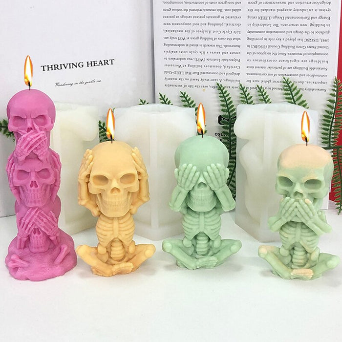 Skull Man Candle 3D Silicone Mold