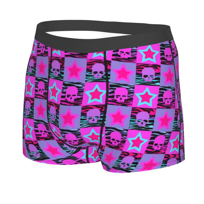 Custom Sexy Gothic Skeleton Death Skull Boxers Shorts Panties Men's Underpants Breathbale Briefs Underwear