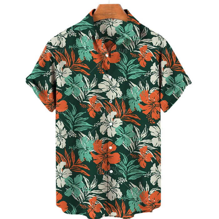 New Hawaiian Stylish Ment's Luxury Casual Floral Shirts Printed 3d Short Sleeve Plus Size Harajuku Rockabilly Anime Maccabi