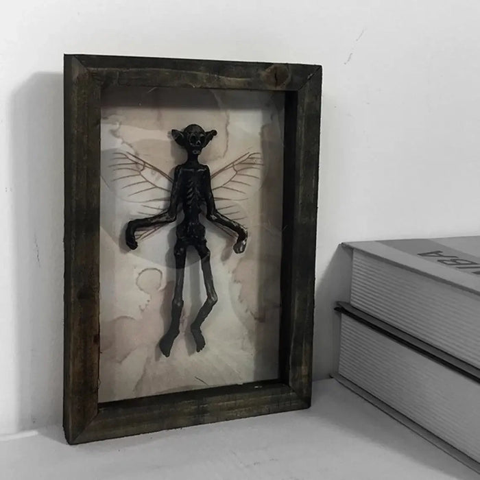 Gothic Home Decor Mummified Fairy Fairy Skeleton Witchy Decor Fairy Specimen Statue Picture Frames Display Painting