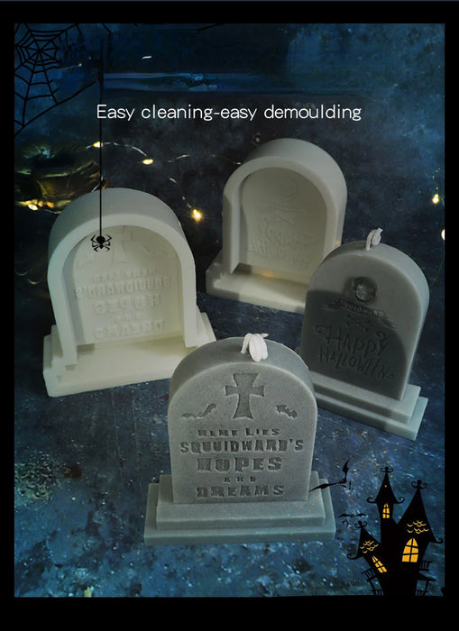 Halloween Decorative Silicone Candle Mold, DIY Aromatherapy Plaster, Resin Mold, Home Decor, Handmade Gifts