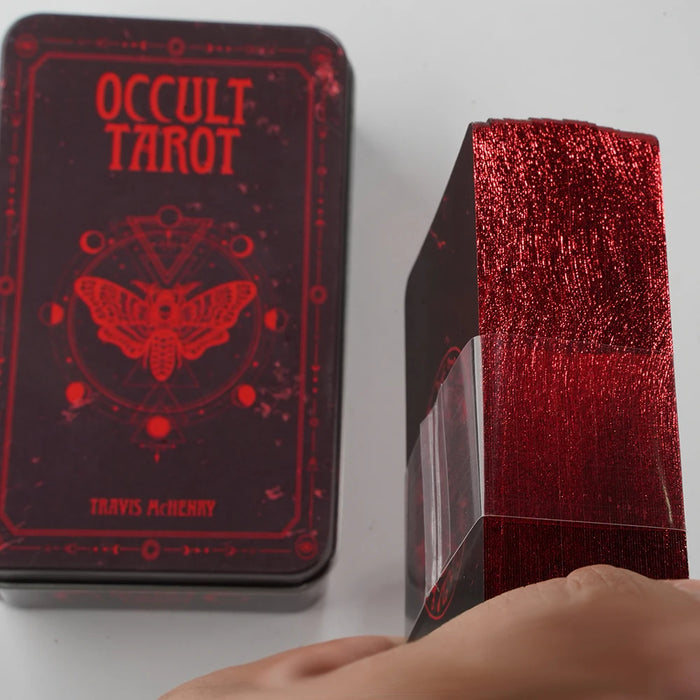 2022 New Style Occult Tarot in a Tin Metal Box Gold-plated Edge Hot Sell Tarot Cards For Divination Tarot Deck Beautiful Packag