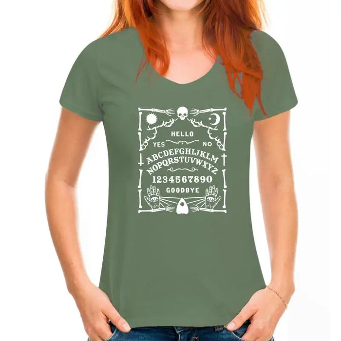 MenS Slogan T Shirt Ouija Board Skeleton Gothic Halloween Ghost Hunter V2 Confortable Tee Shirt