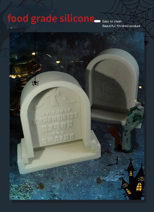 Halloween Decorative Silicone Candle Mold, DIY Aromatherapy Plaster, Resin Mold, Home Decor, Handmade Gifts