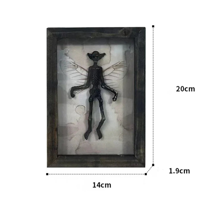 Gothic Home Decor Mummified Fairy Fairy Skeleton Witchy Decor Fairy Specimen Statue Picture Frames Display Painting