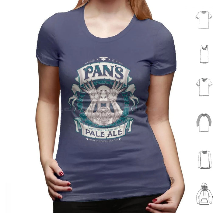 Pan'S Pale Ale ( Variant ) T Shirt Cotton Men Women Diy Print Beer Beer Label Beer Ale Pans Labyrinth Labyrinth Maze Pale Man