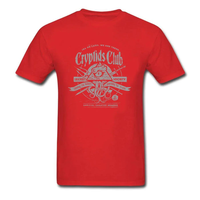 Cryptids Club T-shirt Men Cthulhu T Shirt All Seeing Eye Tshirt Horus Tops Octopus Tee Shirts Cotton Clothes Retro Black