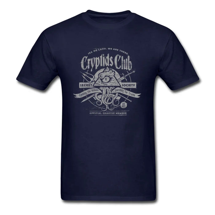 Cryptids Club T-shirt Men Cthulhu T Shirt All Seeing Eye Tshirt Horus Tops Octopus Tee Shirts Cotton Clothes Retro Black