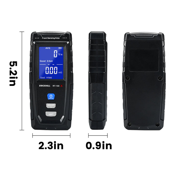 Rechargeable Digital Electromagnetic Field Radiation Detector Handheld Digital LCD EMF Detector