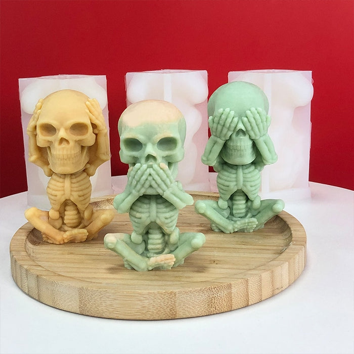 Skull Man Candle 3D Silicone Mold