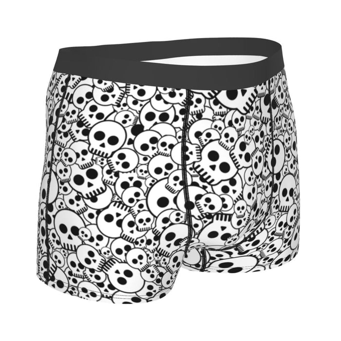 Custom Sexy Gothic Skeleton Death Skull Boxers Shorts Panties Men's Underpants Breathbale Briefs Underwear