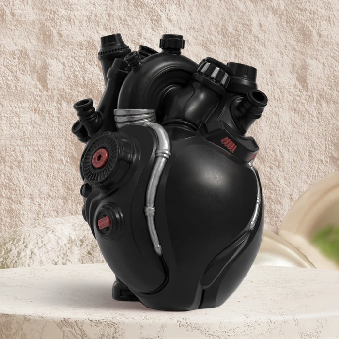 Home Decor Mechanical Heart Cardiac  Vase Home Desktop Decoration Crafts Resin Home Flower Arrangement Decoration Ornaments