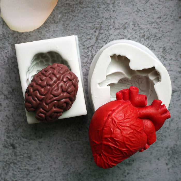 Heart And Brain Silicone Mold