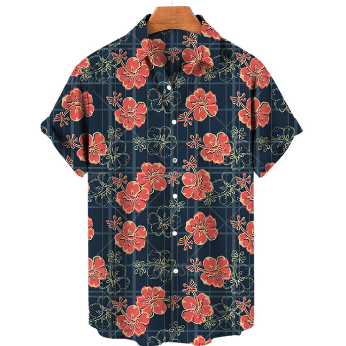 New Hawaiian Stylish Ment's Luxury Casual Floral Shirts Printed 3d Short Sleeve Plus Size Harajuku Rockabilly Anime Maccabi