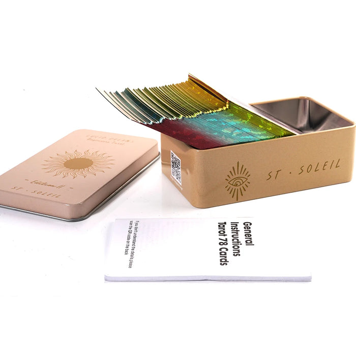 2022 New Style Occult Tarot in a Tin Metal Box Gold-plated Edge Hot Sell Tarot Cards For Divination Tarot Deck Beautiful Packag