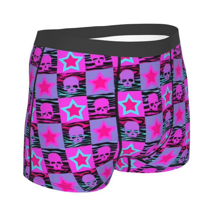 Custom Sexy Gothic Skeleton Death Skull Boxers Shorts Panties Men's Underpants Breathbale Briefs Underwear