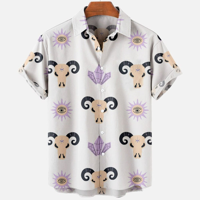 Devil Horror Print Hawaiian Shirts