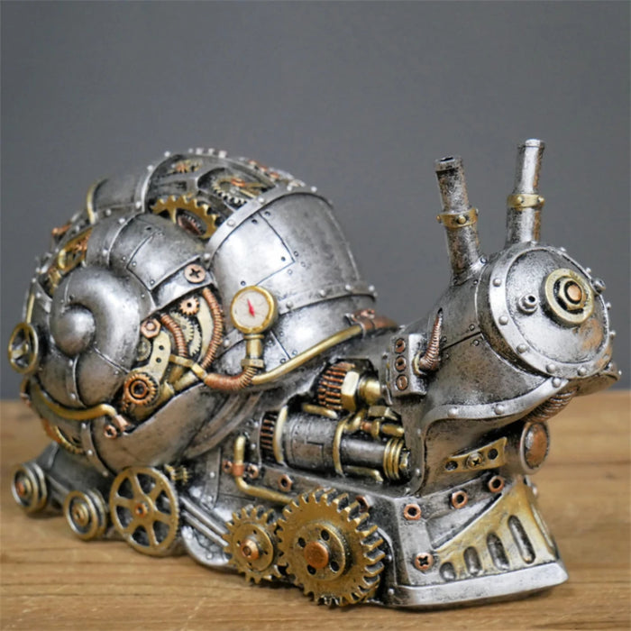 Mechanical Punk Dog Figure Resin Crafts Steampunk Bulldog Dog Resin Statue Sculpture Decoration Home Desktop Ornaments