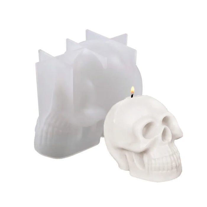 Small/medium/Large Skull Silicone Candle Mold DIY Halloween Decorative Crafts Plaster Soap Resin Making Tools Family Party Gifts