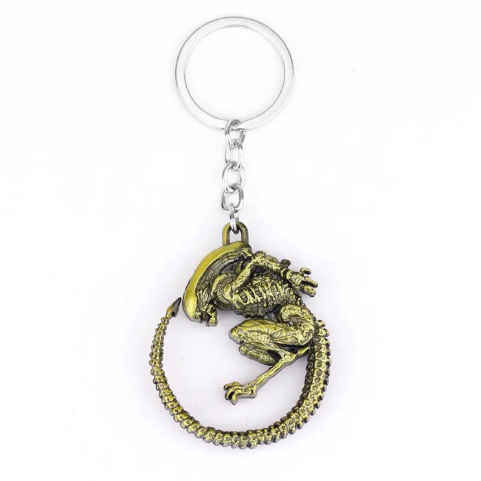 Disney Movie Alien: Romulus Predator Covenant Keychain Necklace AVP Mask Queen Prometheus KeyRings Bags Car Key Jewelry Chaveiro