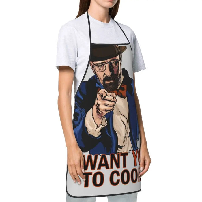 Funny Walter White Let S Cook Breaking Bad Bib Aprons Men Women Unisex Kitchen Chef Tablier Cuisine for Cooking Baking Gardening