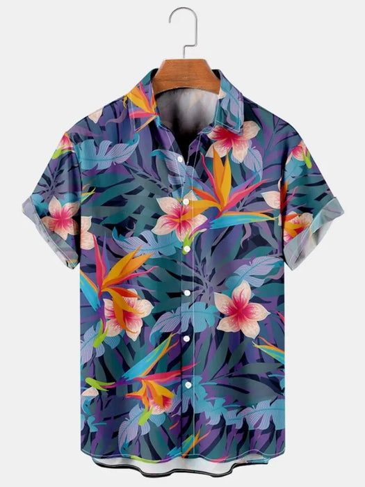 New Hawaiian Stylish Ment's Luxury Casual Floral Shirts Printed 3d Short Sleeve Plus Size Harajuku Rockabilly Anime Maccabi