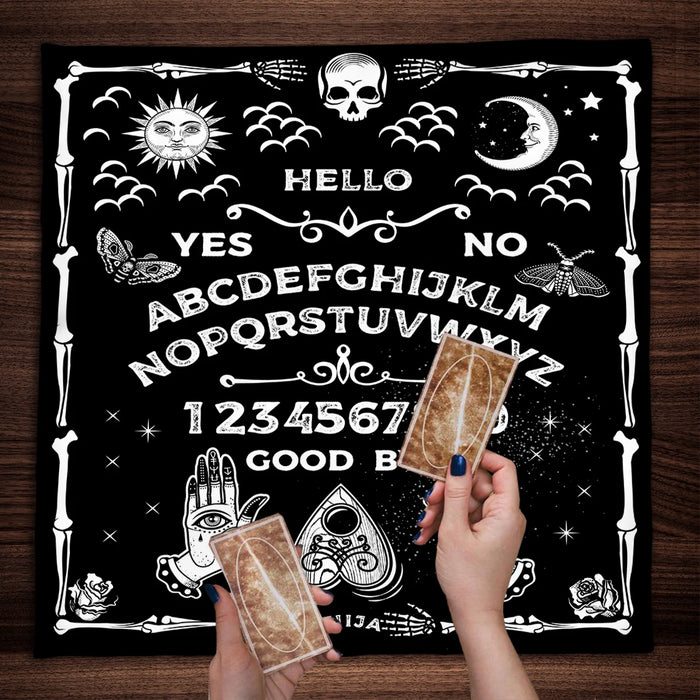 Ouija Board Tarot Card Tablecloth Gothic Moon Wicca Altar Cloths Mystical Pagan Table Cover Tarot Tablecloth Home Room Decor