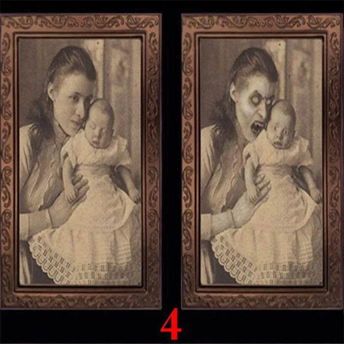 3D Changing Face Ghost Picture Frame Halloween Decoration Horror Craft Supplies Haunted House Party Decor Halloween Props