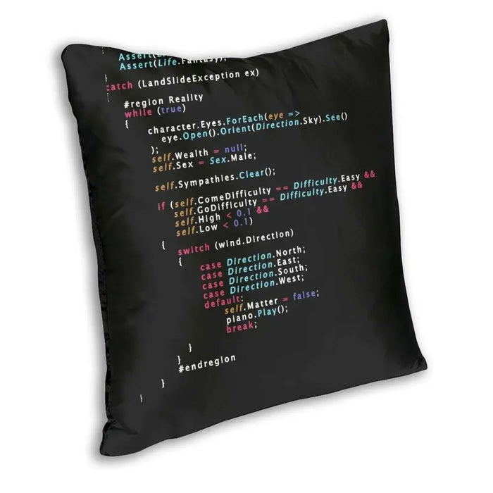 Real Life Coding Programming Cushion Cover 45x45cm Hacker Programmer Softwarea Soft Luxury Throw Pillow Case Living Room Decor