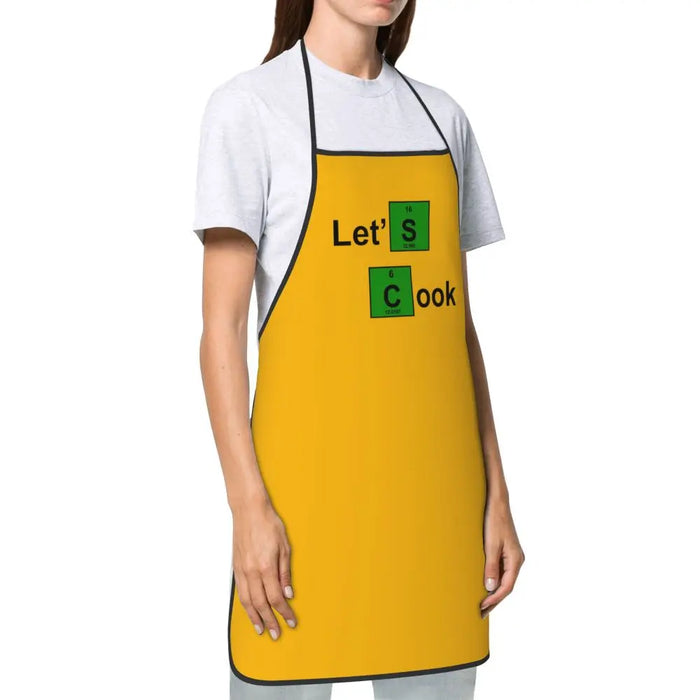 Funny Walter White Let S Cook Breaking Bad Bib Aprons Men Women Unisex Kitchen Chef Tablier Cuisine for Cooking Baking Gardening