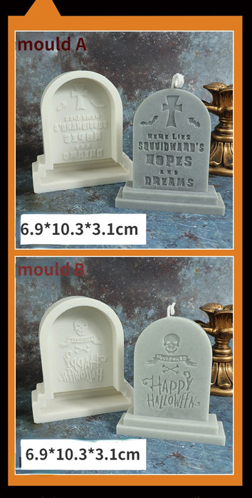 Halloween Decorative Silicone Candle Mold, DIY Aromatherapy Plaster, Resin Mold, Home Decor, Handmade Gifts