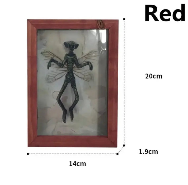 Gothic Home Decor Mummified Fairy Fairy Skeleton Witchy Decor Fairy Specimen Statue Picture Frames Display Painting