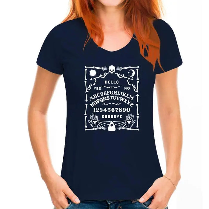 MenS Slogan T Shirt Ouija Board Skeleton Gothic Halloween Ghost Hunter V2 Confortable Tee Shirt