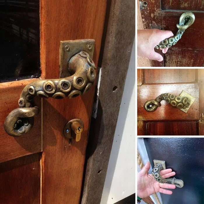 Retro Octopus Door Handle Animal Style Ancient Furniture Drawer Pull Hardware Pulls Bar Handle Creative Home Decoration