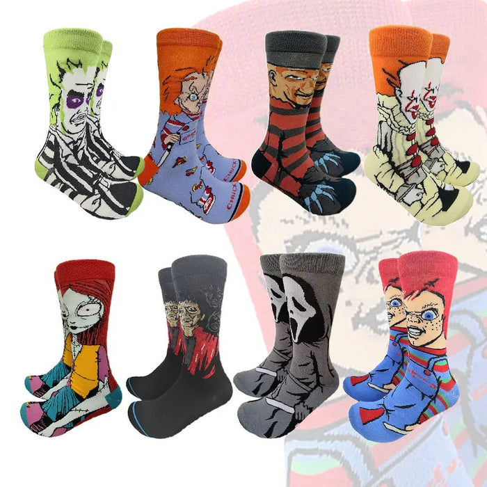 Halloween movie character horror socks