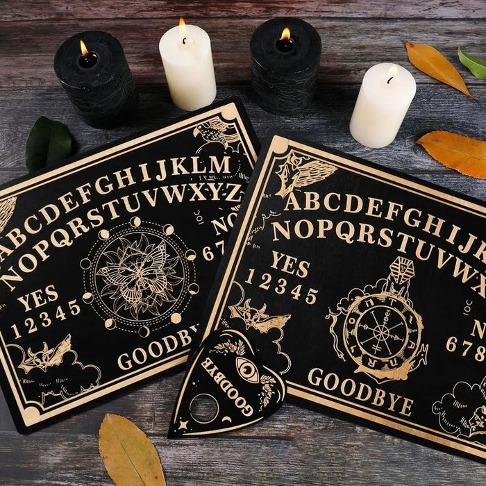 12 Inch Ouija Board Wooden Divination Pendulum Board Engraved Magic Board Witch Sun Pendulum Board Kit Wiccan Altar Supplies