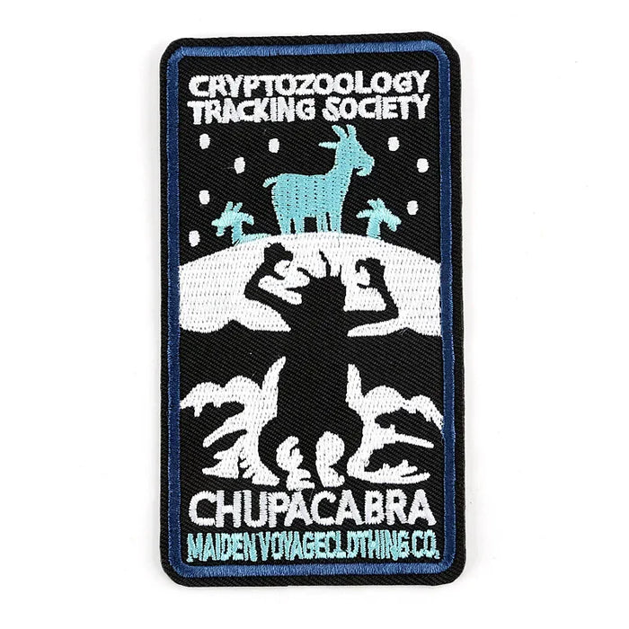 Cryptozoology Embroidery Iron on Patches Monster Cloth Appliques Mothman Badge Extraterrestrials tracking Emblem for Men Jackets