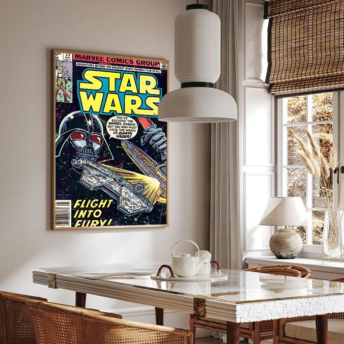 1PC S-Star W-Wars Poster Movie Sticky Posters Retro Kraft Paper Sticker DIY Room Bar Cafe Aesthetic Art Wall Painting