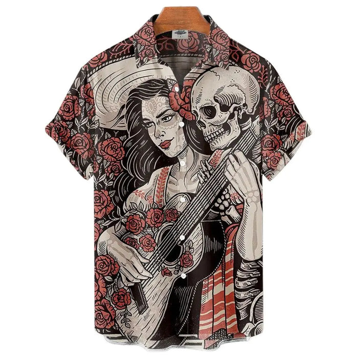 Y2K Clothing Funny For Men Shirts Hawaiian Harajuku 3D Printing Oversized Real Imported-china Camisa Floral Masculina Social