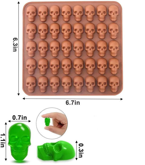 3D Skull Baking Cake Mold, Halloween ,Ice Mold, Food Grade, Panela Grande, Halloween Decor, Silicone DIY Birthday Party