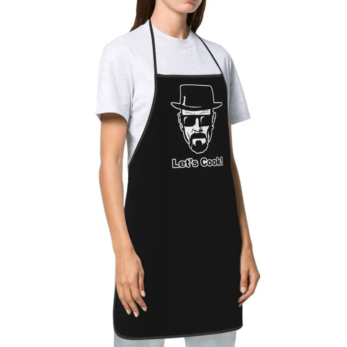 Funny Walter White Let S Cook Breaking Bad Bib Aprons Men Women Unisex Kitchen Chef Tablier Cuisine for Cooking Baking Gardening