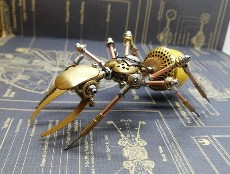 Creative Mechanical Insect Ornament Metal Desktop Decoration furnishings Steampunk 3D Ant Model