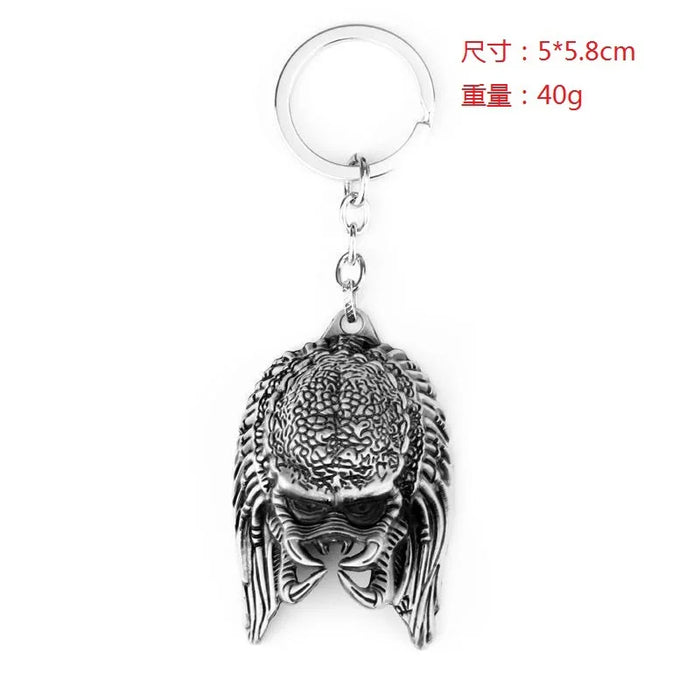 Disney Movie Alien: Romulus Predator Covenant Keychain Necklace AVP Mask Queen Prometheus KeyRings Bags Car Key Jewelry Chaveiro