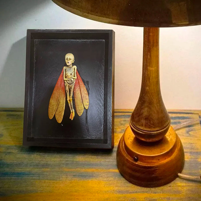 Gothic Home Decor Mummified Fairy Fairy Skeleton Witchy Decor Fairy Specimen Statue Picture Frames Display Painting