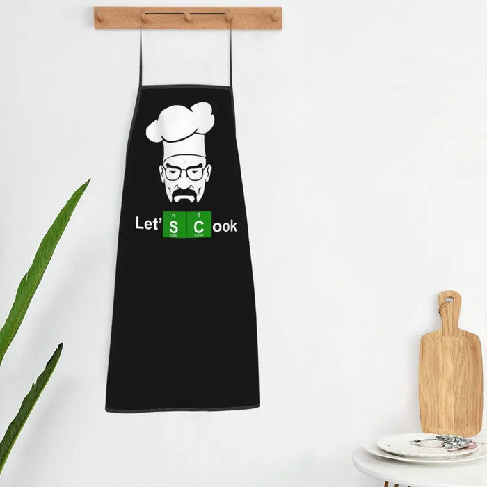 Funny Walter White Let S Cook Breaking Bad Bib Aprons Men Women Unisex Kitchen Chef Tablier Cuisine for Cooking Baking Gardening