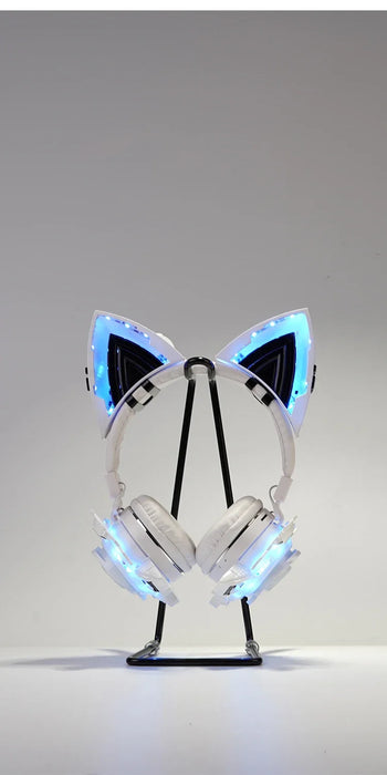 Hot Cyberpunk Luminous Gloves Ears&Headset Technological functional Headphone Headset Cosplay Prop Punk Headset Mask Gifts